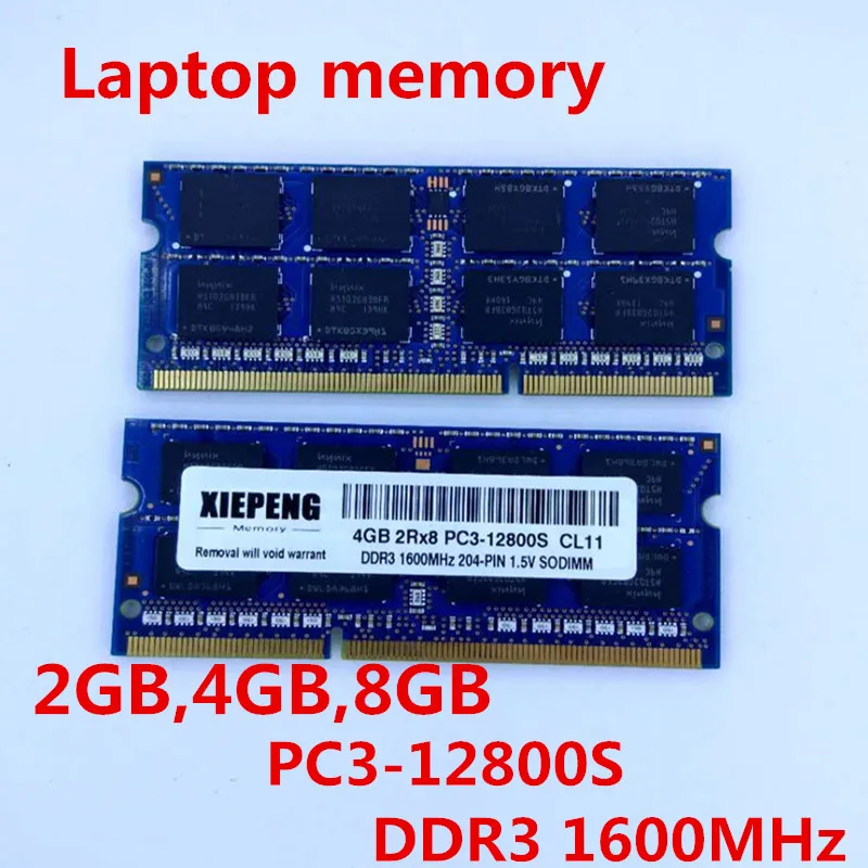 

4GB 2Rx8 PC3-12800S 1600MHz DDR3 8gb 1600 MHz Laptop Memory 2G pc3 12800 Notebook 204-PIN SODIMM RAM