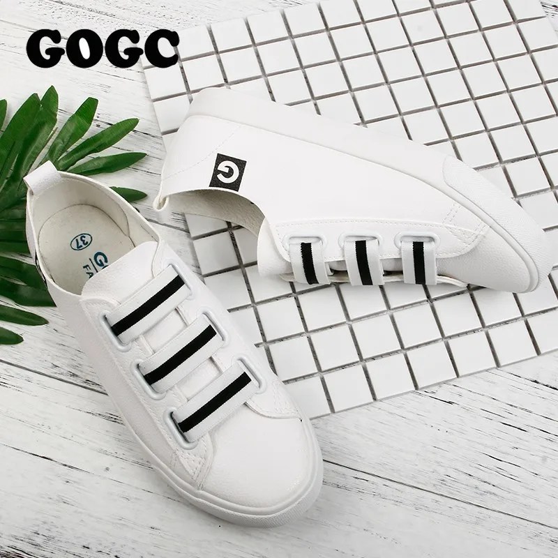 GOGC الأبيض النساء أحذية رياضية تنفس لينة السيدات أحذية من الجلد Autunm عارضة الانزلاق على النساء أحذية حذاء خفيف Slipony النساء G915 GOGC الأبيض النساء أحذية رياضية تنفس لينة السيدات أحذية من الجلد Autunm عارضة الانزلاق على النساء أحذية حذاء خفيف Slipony النساء G915