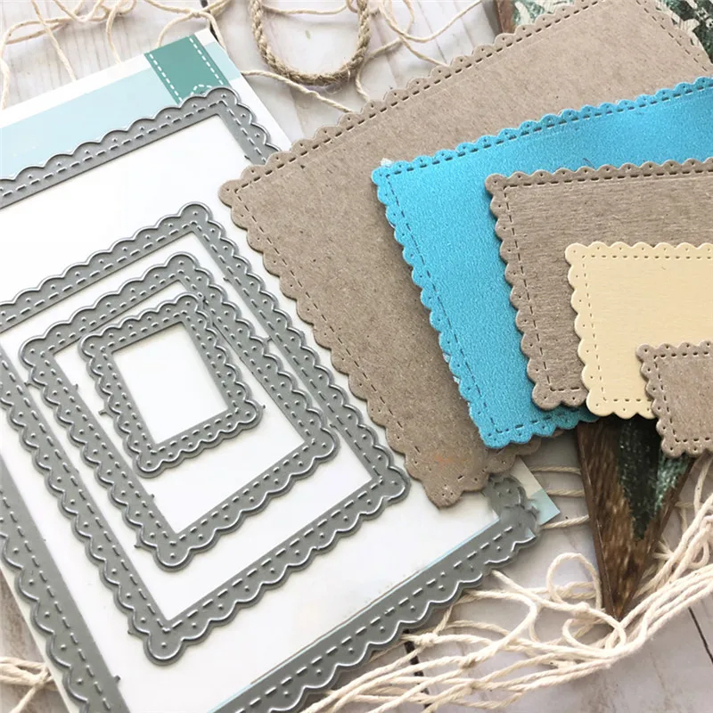 

DiyArts 1 Pcs/lot Metal Cutting Dies Scrapbooking For Card Making DIY Embossing Cuts New Craft Die Rectangular Photo Frame