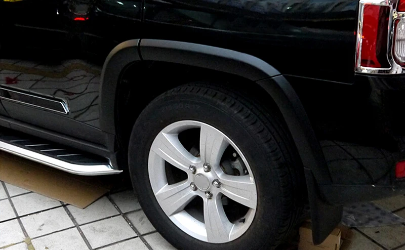 2011- для Jeep Compass авто аксессуары черный внешний крыло вспышки гибкий автомобильный комплект кузова колеса арки крышка 10 шт