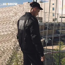 VIISHOW тонкий хлопок пальто Для мужчин брендовая одежда черные туфли высокого качества Для мужчин куртка мужской зима-осень вышивка пальто MC2372174-3XL