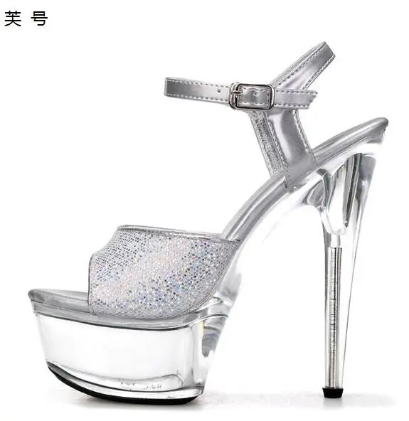 sequin platform heels