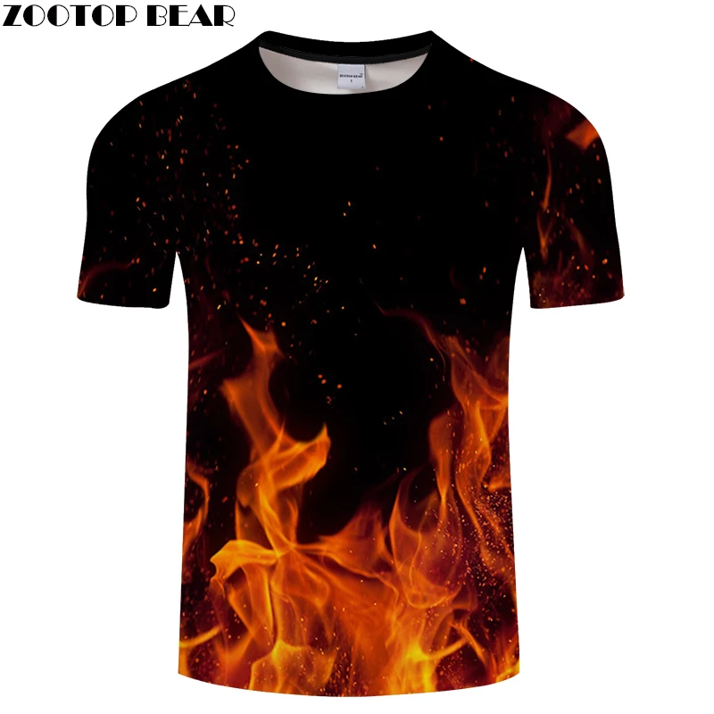 

Hip Hop Fire 3D Printed T shirt Men Fashion t shirt Funny Casual Summer Tops&Tees Male Tshirt Drop Ship 2018 New ZOOTOP BEAR