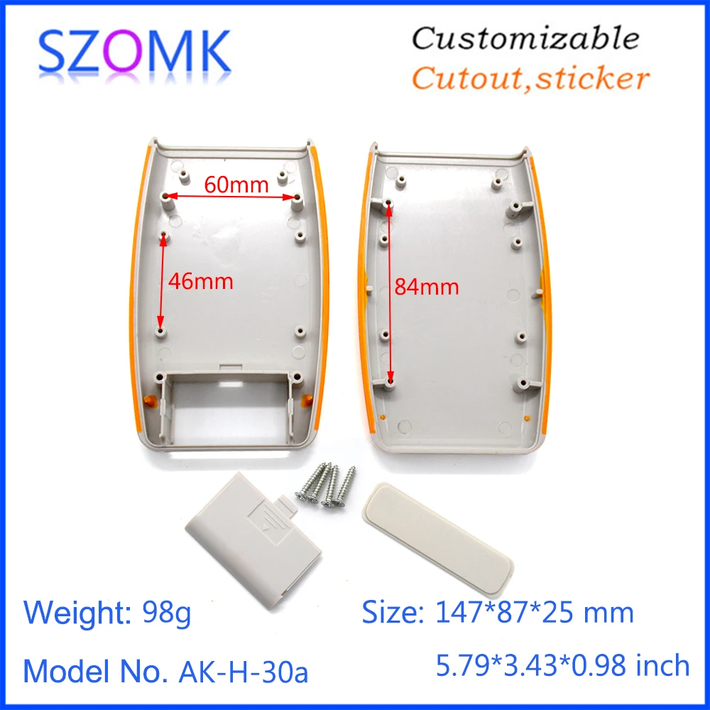 1 шт., 145*87*25 мм szomk пластиковый ящик для электронного проекта коробка ручной корпус для 9В батареи diy Пластиковый распределительный ящик