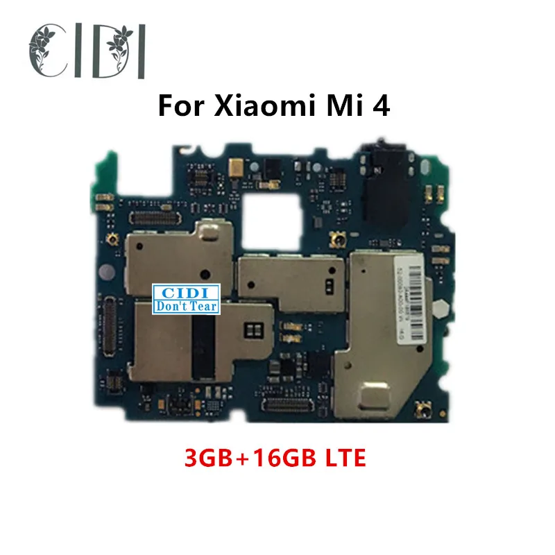 Марка CIDI полностью рабочий используется разблокирован для Xiaomi mi 4 mi 4 M4 3 GB+ 16 GB LTE материнская плата логическая материнская плата