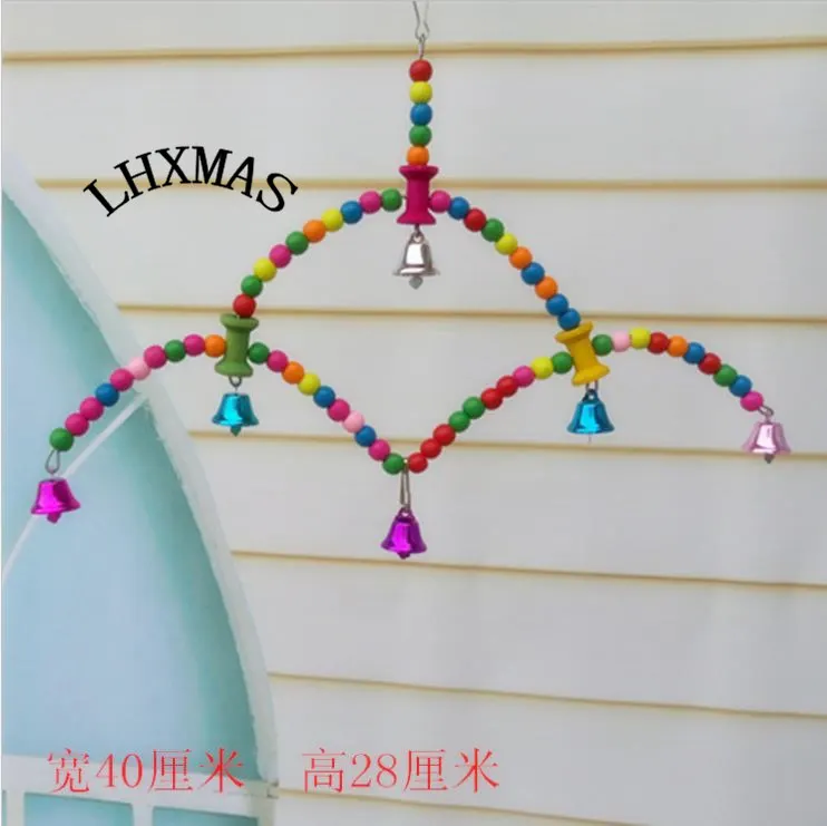 Multicolor Pets Parrot Toys Bird Ladder Swing Exercise Rainbow Parakeet Toy D655 | Дом и сад