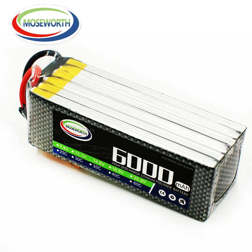 Новые батареи 6S 22,2 v 6000 40c-80c RC LiPo батарея для RC самолета квадрокоптера дрона автомобиля RC батарея LiPo 6S AKKU