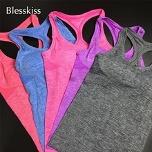 Blesskiss бесшовный топ для йоги, Спортивная футболка для женщин, майка для фитнеса, женская спортивная одежда, майка, футболка