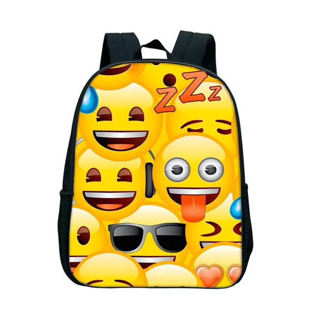 12 Inch Women Emoji Backpack Rucksack Girl School Bag Travel Laptop Bag