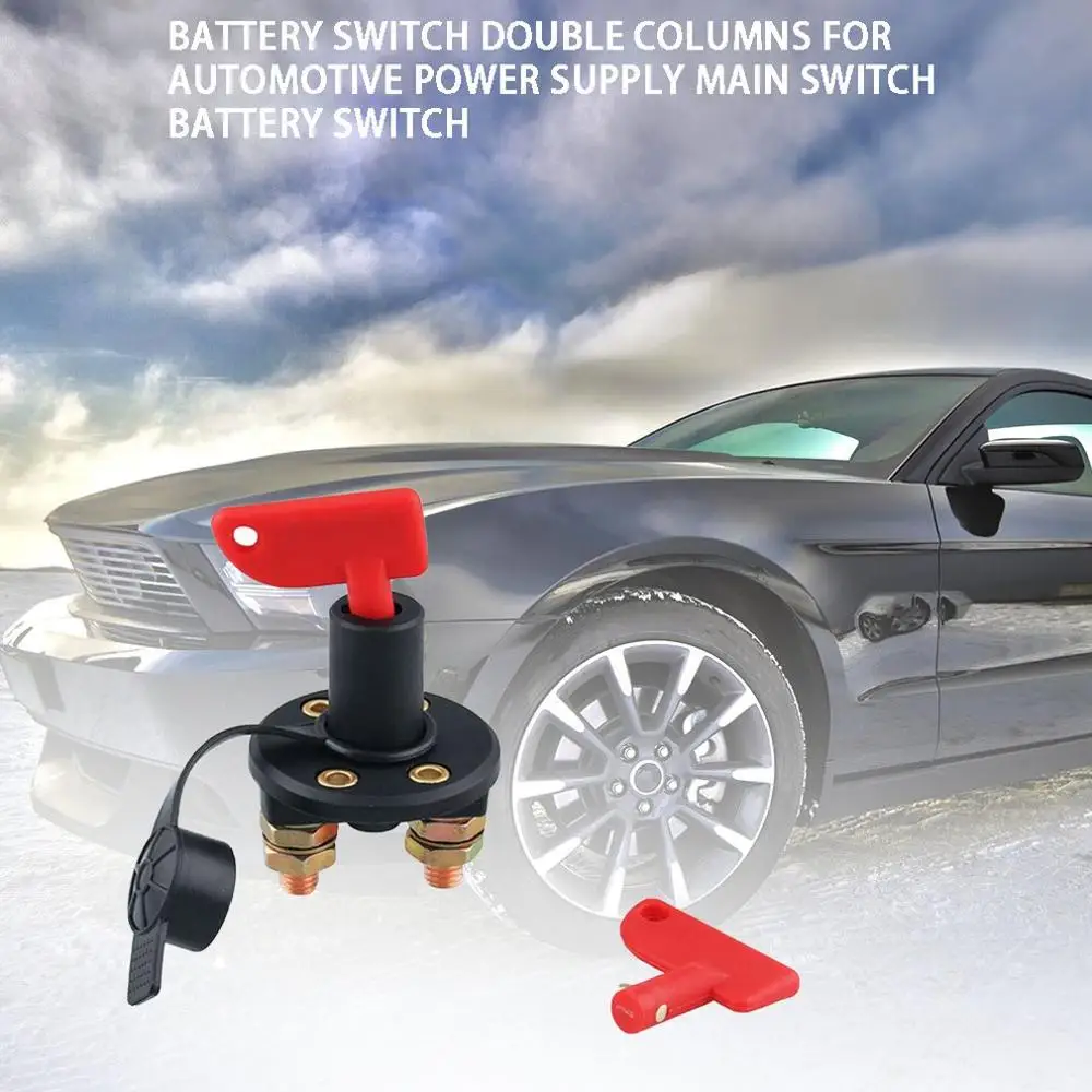 

Car power main switch battery battery switch double column anti-leakage knob type disconnector cut off