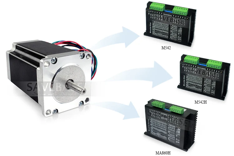 SAVEBASE домашняя Автоматизация ЧПУ 57x82 мм Nema23 шаговый двигатель с высоким крутящим моментом низкий уровень шума/вибрации