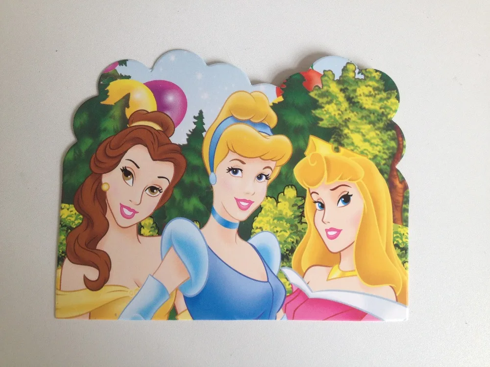  12pc/lot Cartoon Princess Invitation Card Children's Birthday Party Decorations And Cute Birthday I - 33003371641