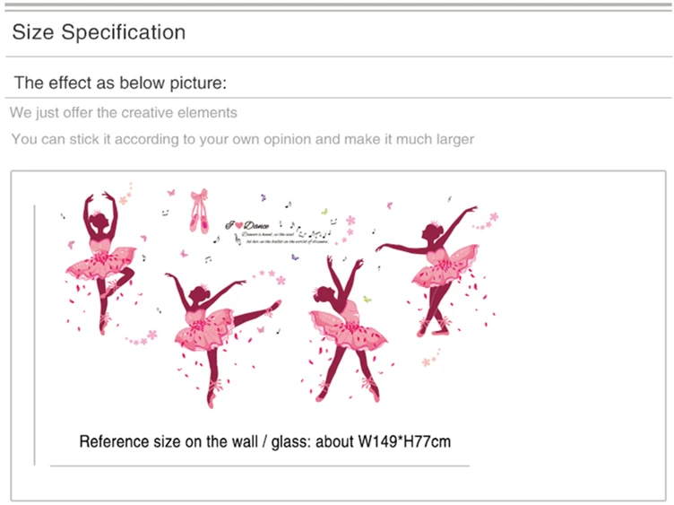 [SHIJUEHEZI] балетная девушка наклейки на стену ПВХ материал DIY мультфильм танцоры наклейки на стены для дома детские комнаты украшения детской спальни