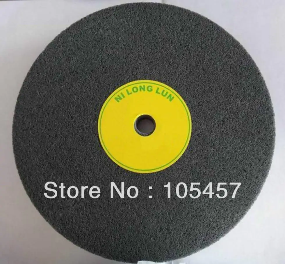 Dark Grey Fiber Polishing Buffing Wheel Nylon Abrasive 200mm Dia. 50mm