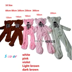 Оптовая продажа медведь корпус Мишка Мех животных основа плюшевые игрушки 120 см на день рождения подарок ко Дню Святого Валентина белого и
