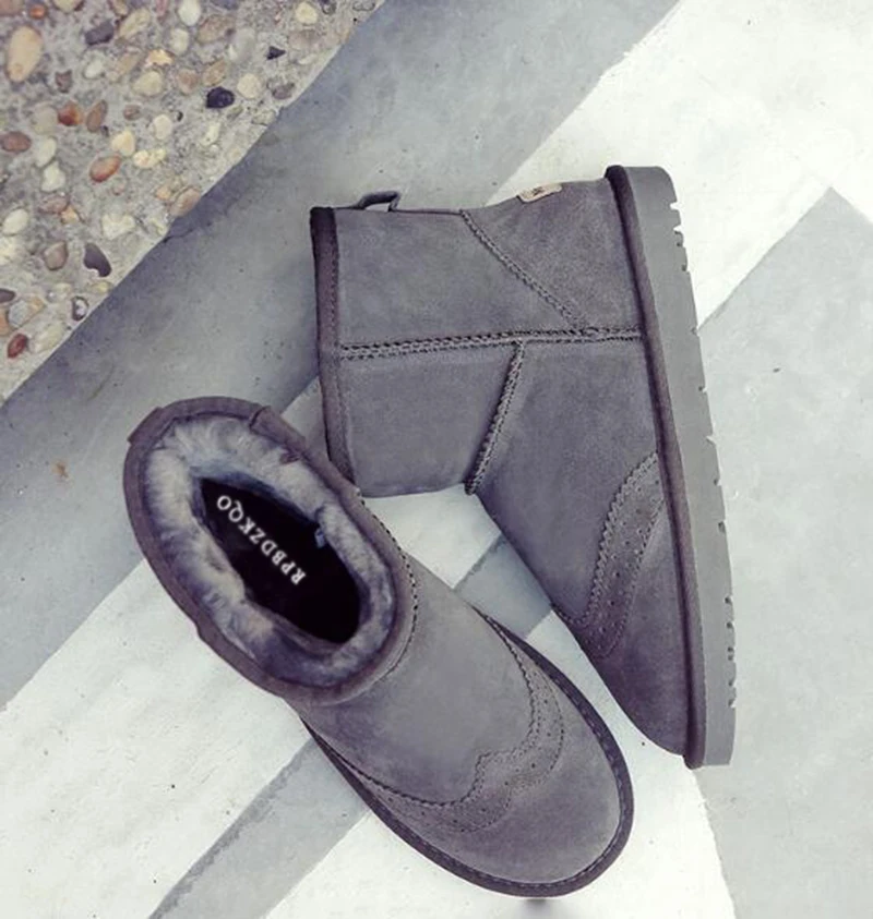 preto wingtip deslizamento em brogue quente snowboot