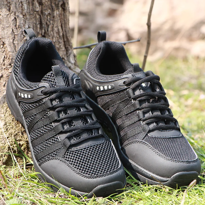 

Summer Military Boots Men Black Combat Boots Light Outdoor High-top Mesh Breathable Combat Tactical