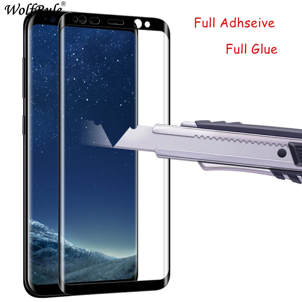 3D полное клеевое изогнутое закаленное стекло для Samsung Galaxy S8 Plus изогнутая Защитная