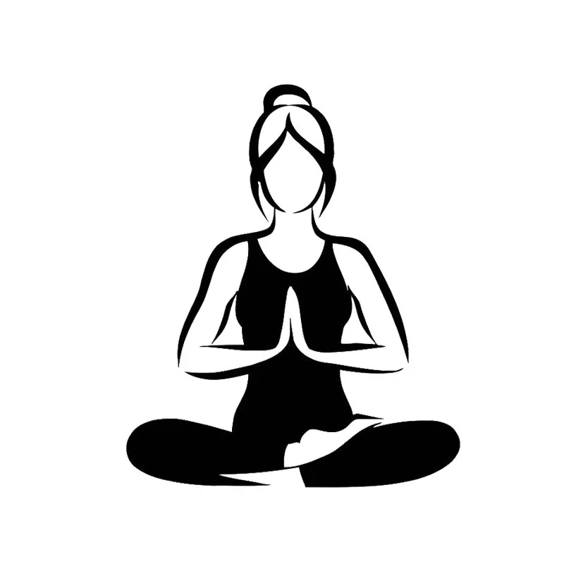 Car Stying Fashion Yoga Meditation Vinyl Stickers Car Accessories Car