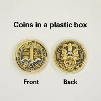 

Gold Plated Coin Bretagne Marine Phare D'eckmuhl We Stand Challenge Coin For Collection