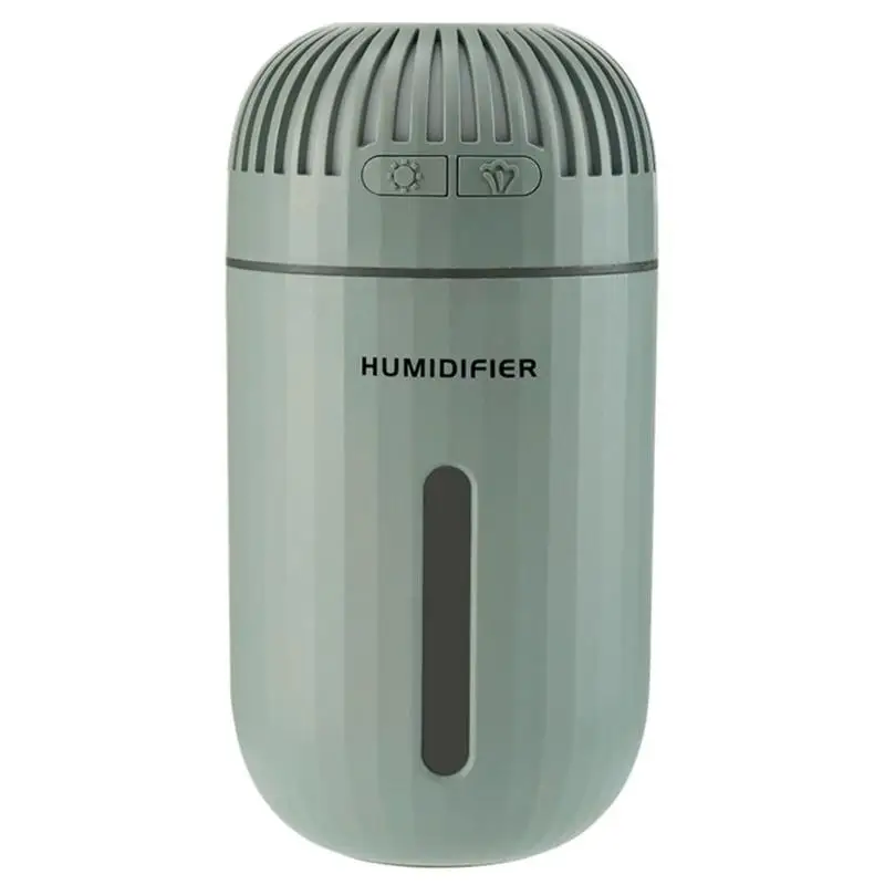 310ml USB Ultrasonic Air Humidifier Aroma Essential Oil Diffuser Mini Air Purifier 7 Color Lights Car Office Air Humidifier - Название цвета: Army Green