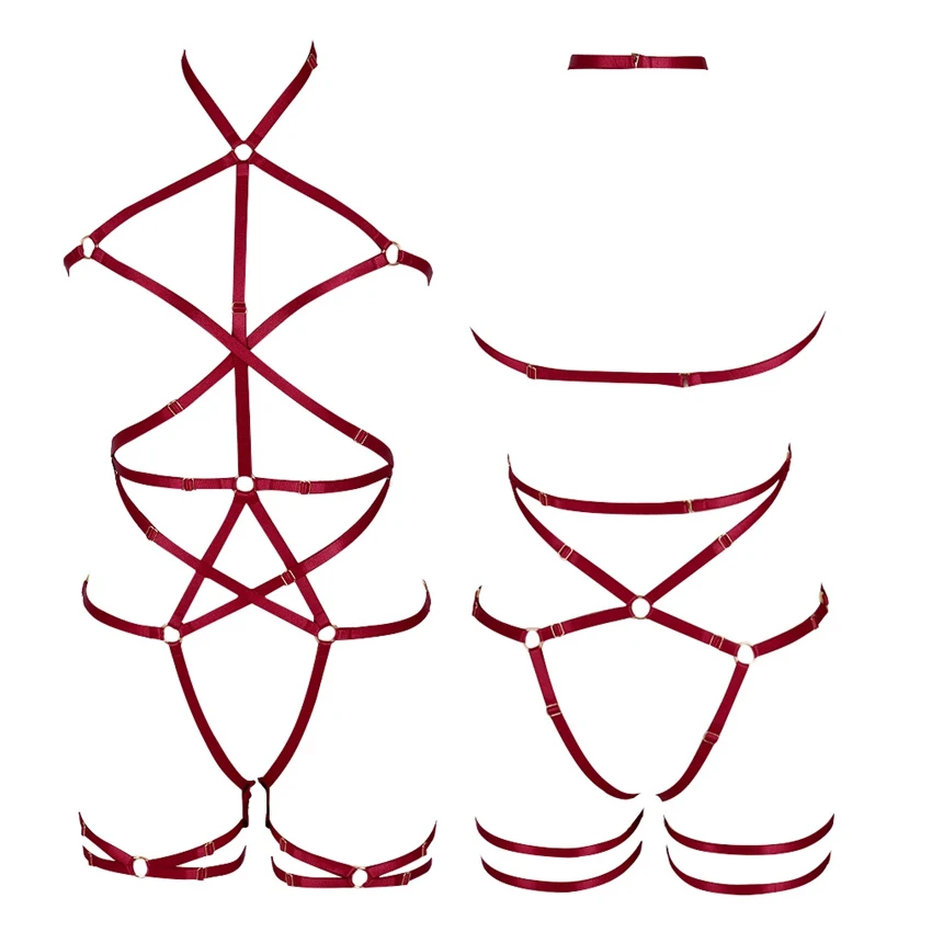 Wine-Red-MLCN0007 Вечерние Rave бюстгалтер на бретельках выдалбливают Для женщин лямочный предохранительный пояс розовый нагрудный ремень в готическом стиле и стиле панк Cothing пикантные аксессуары для нижнего белья плюс Размеры - Цвет: Wine-Red-MLCN0007