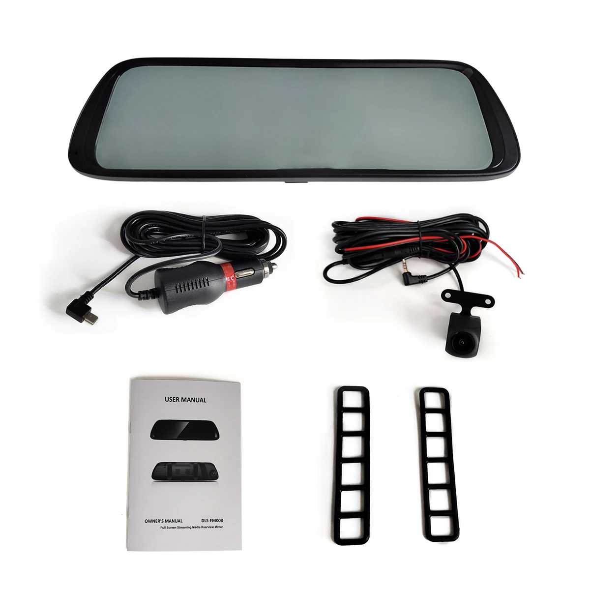  SZDALOS 10'' 1080P Car Rearview Mirror camera Dash Cam Dual Lens 1080P DVR Backup Camera