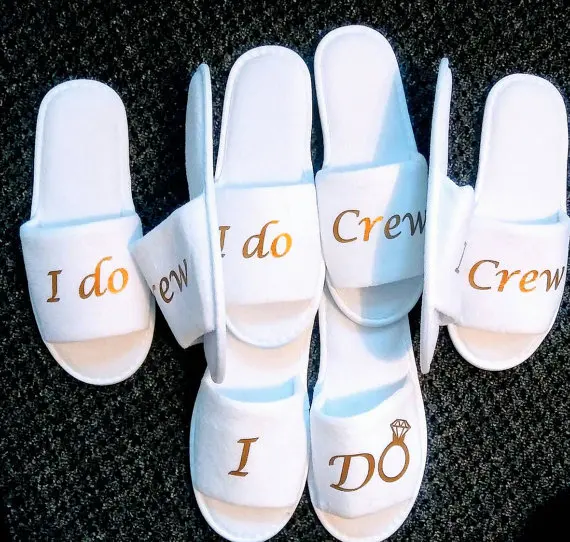 personalised wedding slippers