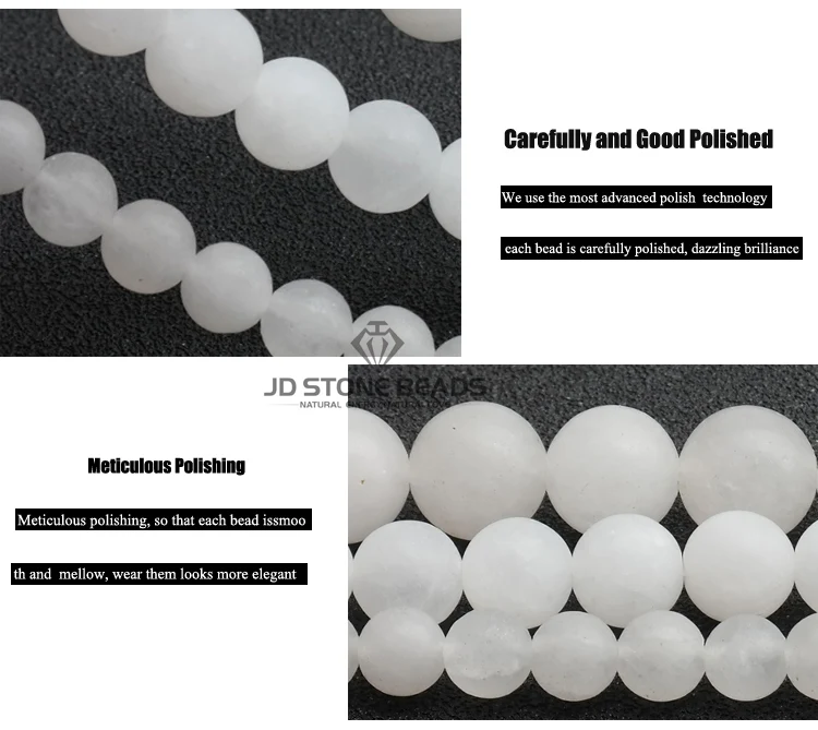 Морозно-белый нефритовый бисер натуральный матовый халцедон оптом DIY ручной работы Изысканные ювелирные изделия аксессуары драгоценные камни бусины для изготовления ювелирных изделий