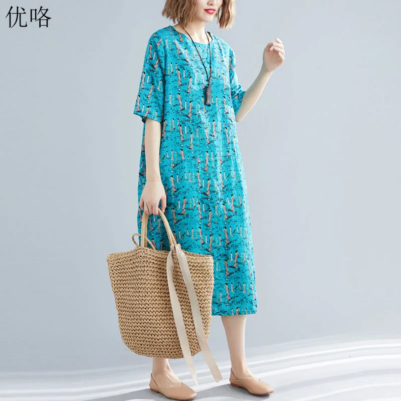 Plus Size 4xl 5xl 6xl Women Summer Sundress Anime Print Maxi Beach Dress Vintage Loose Big Swing Batwing Maxi Dresses 2019 New In Dresses From Women S Clothing On Aliexpress 11 11 Double 11 Singles Day