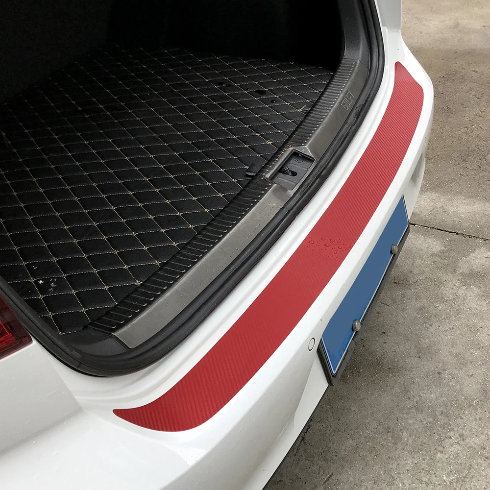 Auto Rear Bumper Trunk Tail Lip Carbon Fiber Protection Stickers Decal Car Styling For Volkswagen VW Golf MK7 7 GTI Accessory