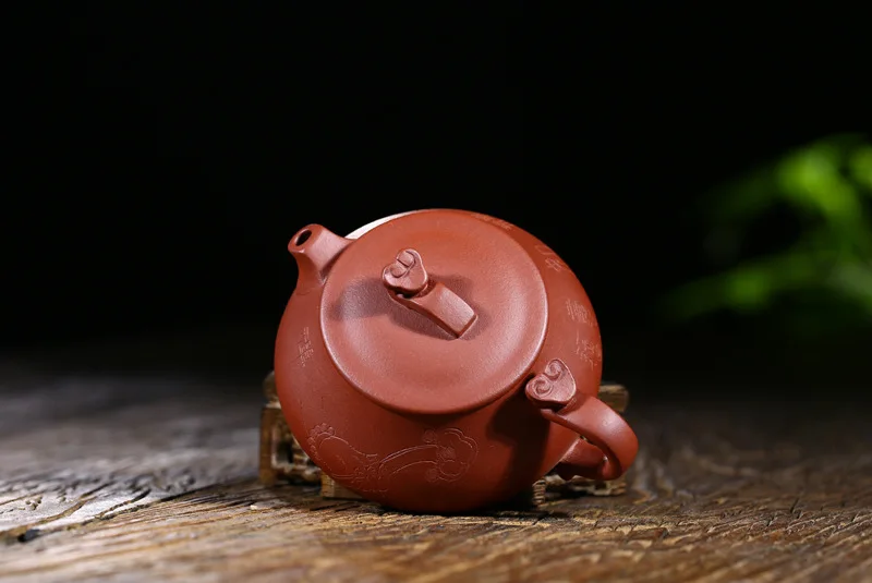 220cc Original Mine Clear Water Mud Teapot Pure Hand-made Yixing Famous Fan Yujun Boutique Auspicious Wishful Zisha Teapot