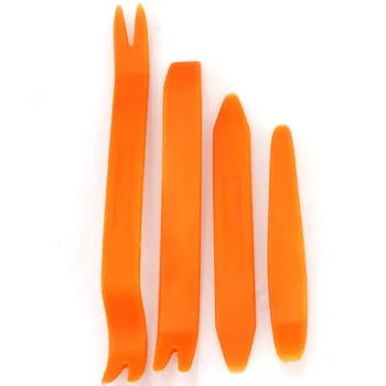 4Pcs Car Door Clip Panel Removal Tools Audio Video Dashboard Dismantle Kits Installer Pry Tool Plastic Trim Panel Repair Tools