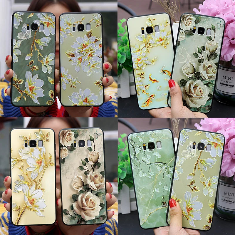 

3D Floral Emboss Capa For Samsung Galaxy A30 A40 A50 A70 G530 S10e M10 M20 M30 J2 J3 J5 Prime A3 A5 2016 A6 A7 2017 A8 2018 Case