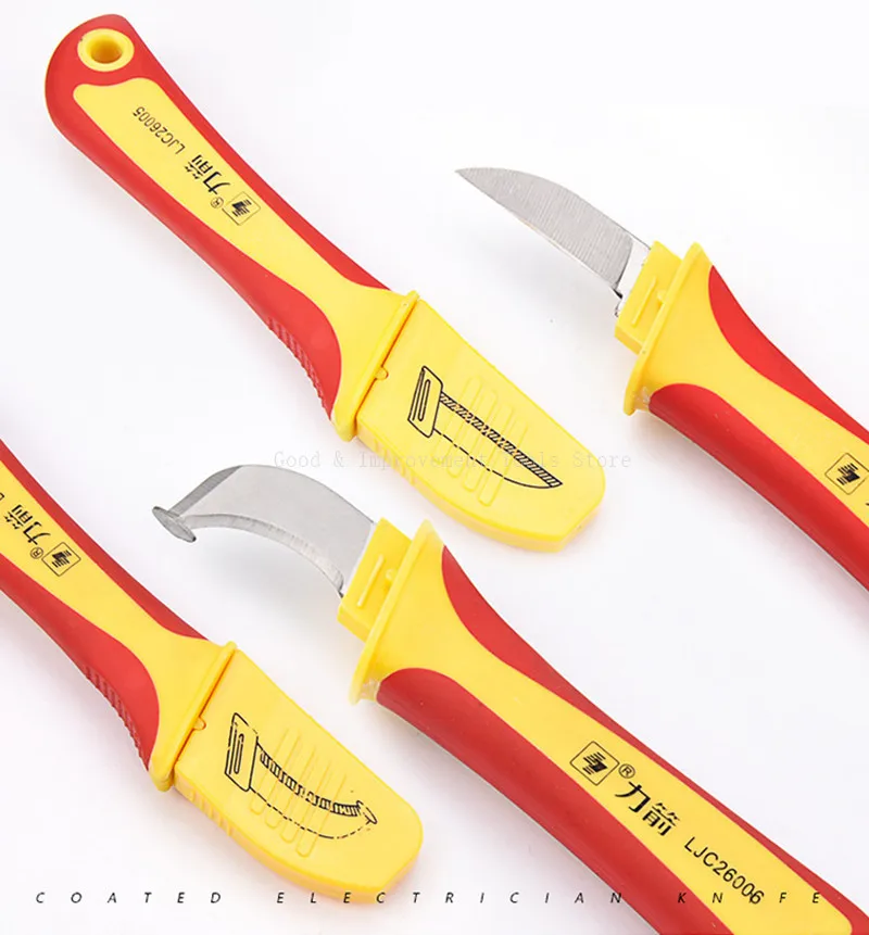 Нож для зачистки проводов, электрический нож, зачистки крючка, фиксированное лезвие для электрика, ручные инструменты, безопасные рабочие ножи