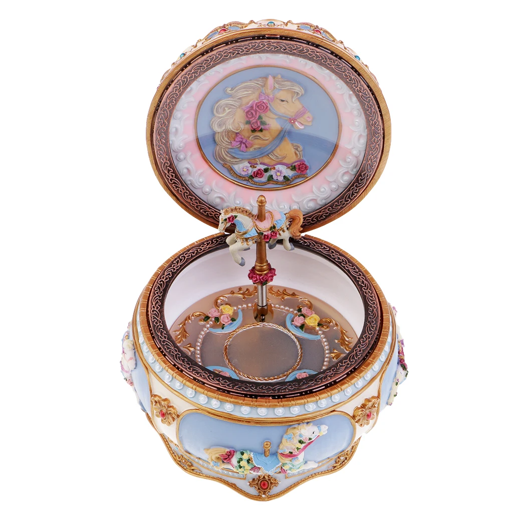 Retro Music Box with LED Flash Light Kids Christmas Birthday Gift Canon in D