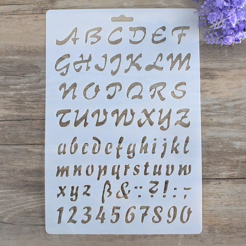 DIY Craft Letter Alphabet Layering Stencils For Walls Painting