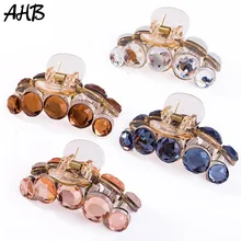AHB 1PC Hair Claws Hairpins Fashion Clip Full Rhinestone Hair Crab Claws for Women Girls Accessories Hair Jewelry Dropshipping handmade fashion jewelry claws natural stone hair jewelry metal hair clip for women girls vintage chinese style accessories hai