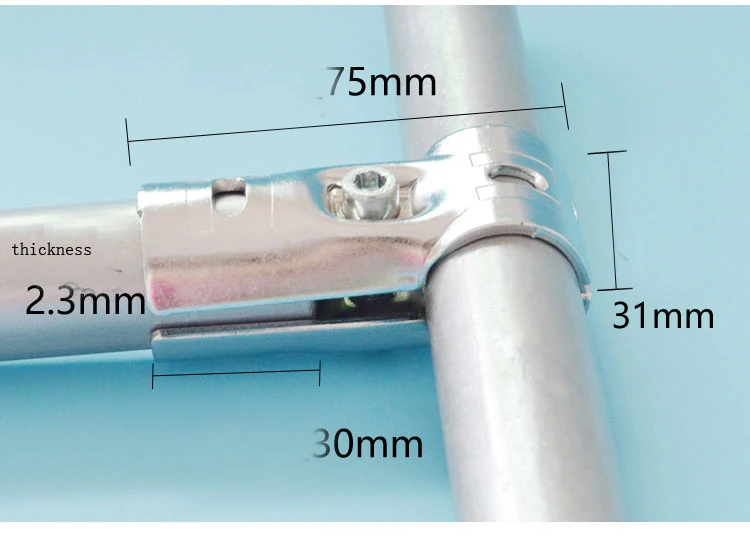 Внешний диаметр 25 мм быстрый соединитель трубы оцинкованное соединение стальной трубы фитинг для Навес рамка с цветами 6 шт
