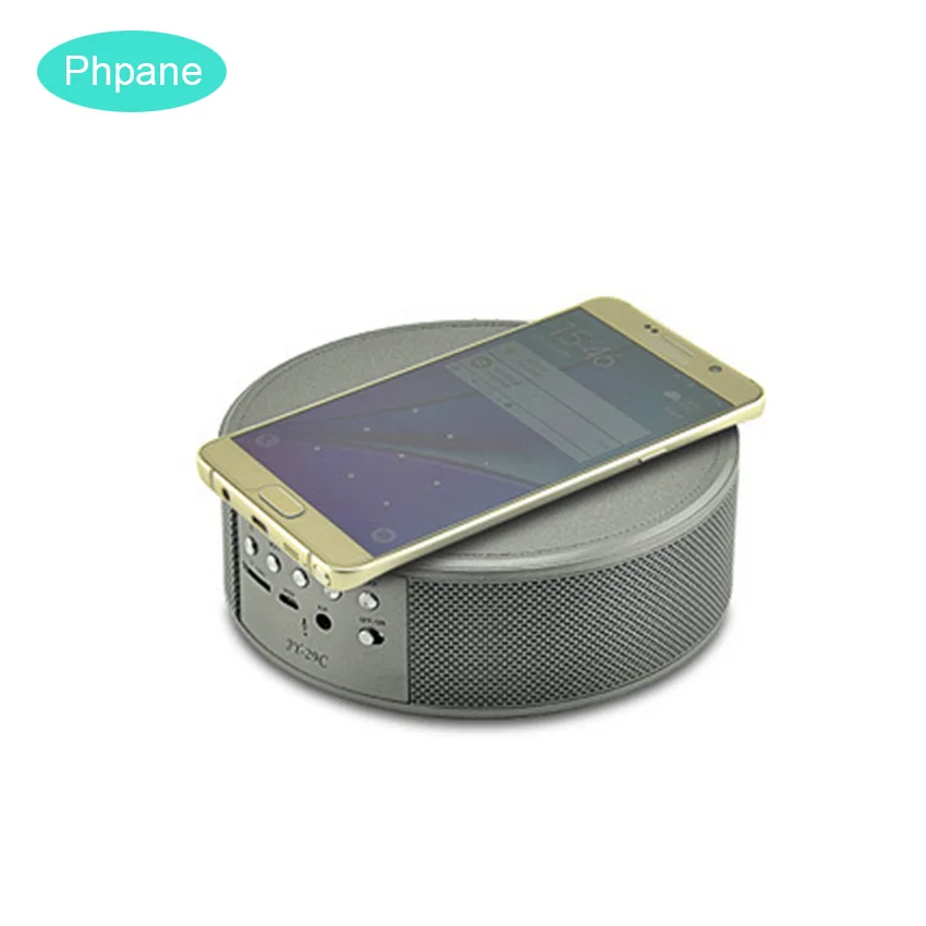 

Portable Qi Wireless Phone Charger Bluetooth Speaker For Huawei P30pro Xiaomi Iphone 8plus XR MAX SAMSUNG NFC Wireless Charging