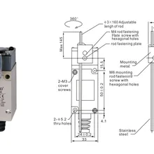 4 шт./лот высокое качество CNTD CHL-5050 Регулируемый рычаг Концевой переключатель/микро переключатель, металлический нижний корпус