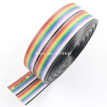 2 м метр/6.6FT 1,27 мм Шаг 20 способ провод радуга цвет плоский разъем idc ленточный кабель для 2,54 мм FC разъем