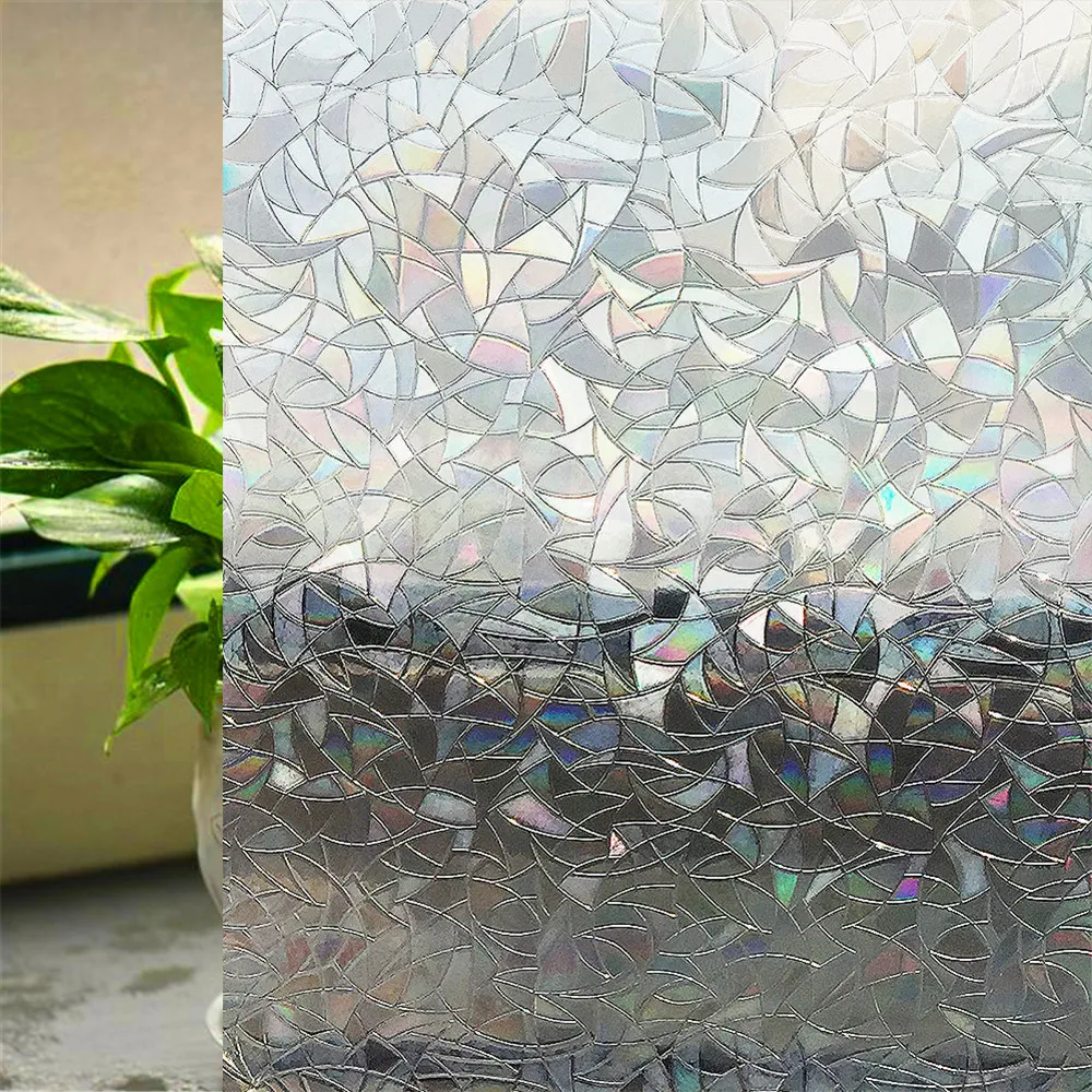 45*300 cm Colorful electrostatic frosted glass decorative film; living