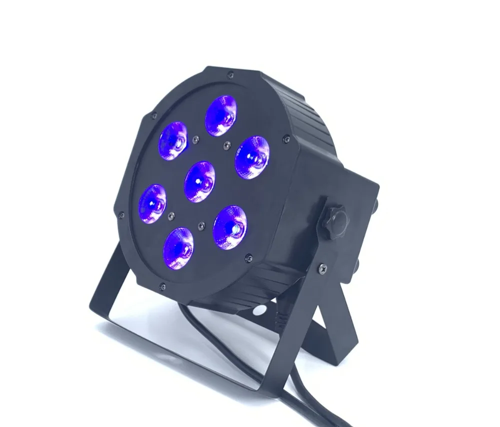 CREE RGBW RGBWA 7x18 Вт светодиодный плоский SlimPar RGBWA УФ 6in1 LED DJ мыть свет этап DMX свет лампы 6/10 channes