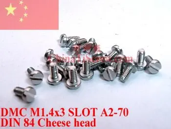 

stainless steel screws M1.4X3 Slot DIN 84 A2-70 ROHS Polished 100 pcs