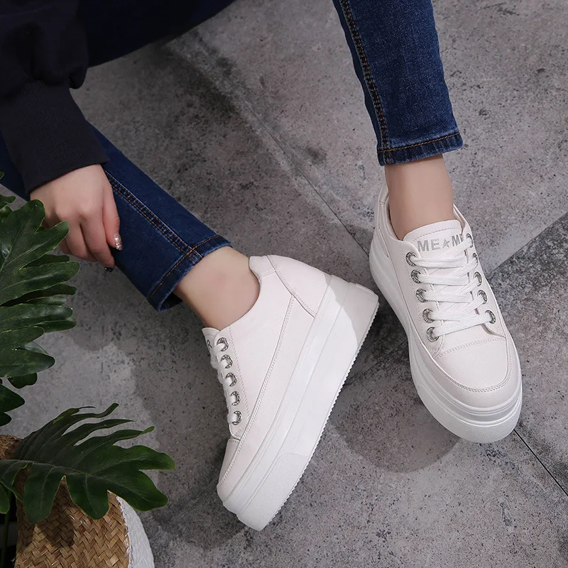 

Women Shoes 2019 New Autumn Waterproof Wedges Woman Casual Shoes Platform Heels Female Leisure Women Sneakers
