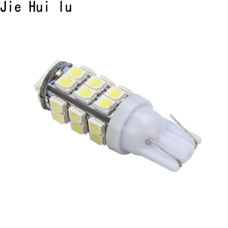 Большая рекламная акция T10 168 194 501 W5W 28 SMD 1206 светодиодный чистый белый автомобильный боковой клиновидный задний фонарь лампа 12 в 1 шт