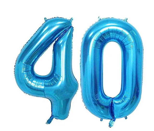 2 шт 32/40 дюймов розовое золото номер 40 фольга шары для взрослых 70th День рождения