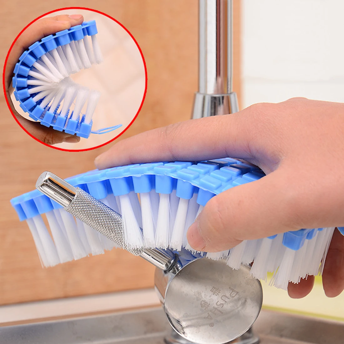Kitchen Sink Brush 360 Degree Cleaning Brush Flexible Corner Cleaning
