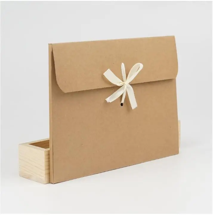 10 шт крафт-бумага Конверт Форма Подарочная коробка шелковый шарф посылка коробки бумажная упаковка шарфы коробки, свадьба, день рождения Подарочная посылка